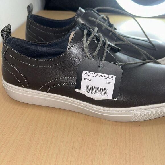 Rocawear Men's Gray Leather Round Lace On Dress Shoes US 11 - Picture 2 of 7